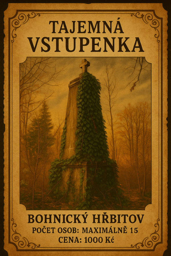 Prohlídka jen pro vás /15 osob/ - přispíváš na  údržbu hřbitova